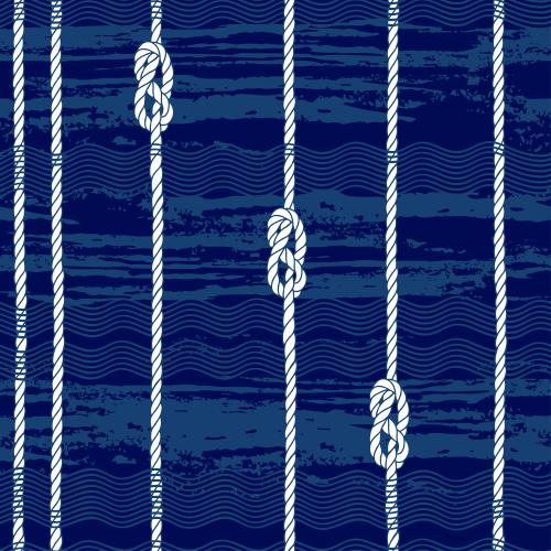 矢量图片 海上结绳与蓝色波浪
