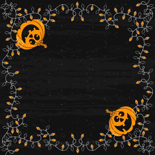 南瓜。矢量图 欢快的橙色南瓜 彩灯 立体黑色背景上的文字空间