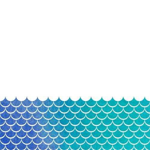 原创位图 蓝绿色水彩波浪 - 白色文本空间