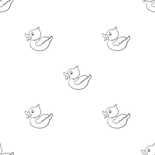 鸟。矢量图 白底雏鸭