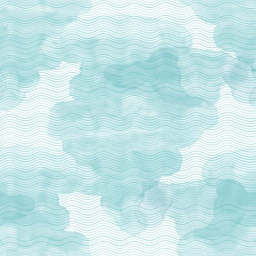矢量图片 海浪，天蓝色水彩碎片白底