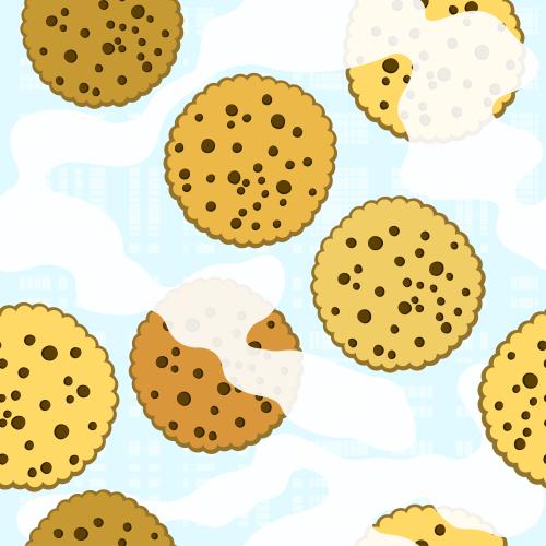 牛奶。矢量图 饼干和牛奶