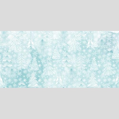 矢量图片 风格化圣诞树和浅蓝色水彩背景上的雪花
