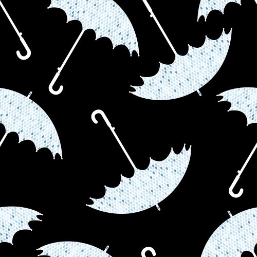 水滴。矢量图 黑色雨滴伞