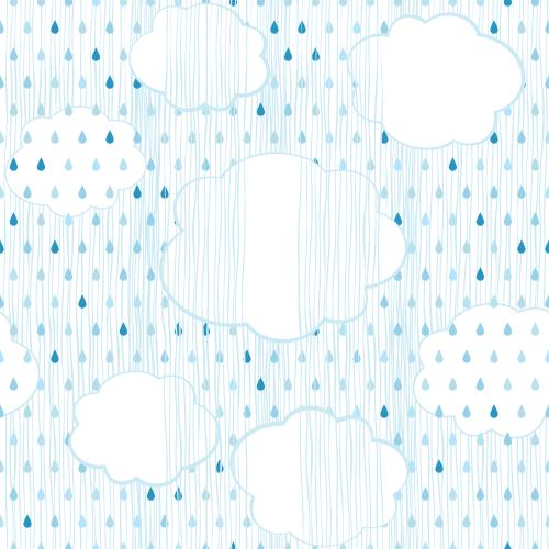 秋天。矢量图 云雨