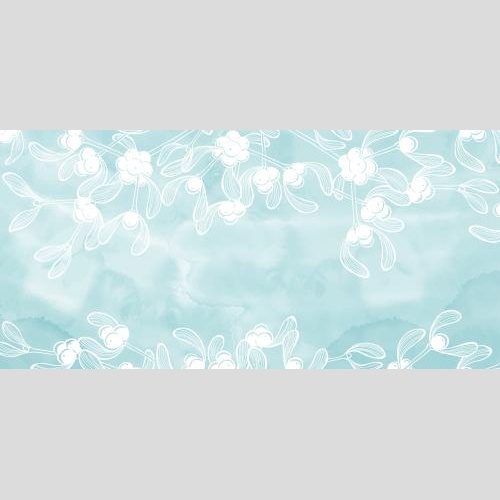 矢量图片 槲寄生，淡蓝色水彩文字区域