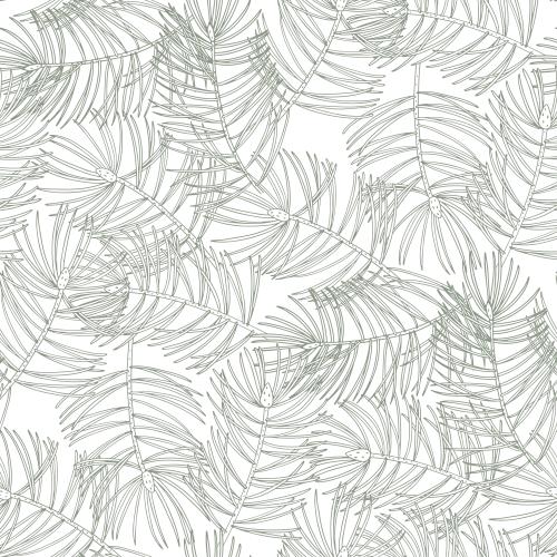 松树。矢量图 白色背景的松树枝