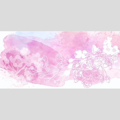 杏。矢量图 粉彩绽放的杏花枝