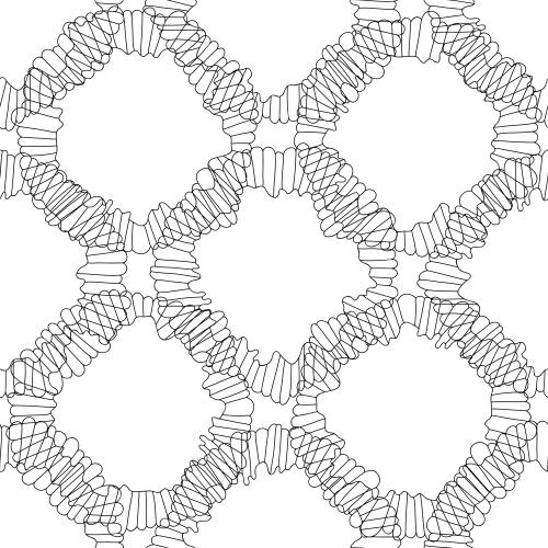 矢量图片 抽象几何黑线白底