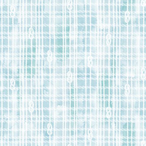 矢量图片 交叉绳索，带有航海结的绳索在蓝色水彩背景上