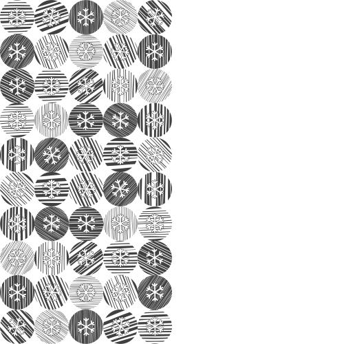 矢量图片 条纹圆圈中的雪花-空白处可添加文字