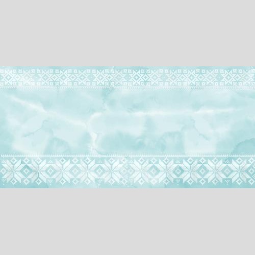 矢量图片 白色星形雪花点，湖蓝水彩背景上的文字框