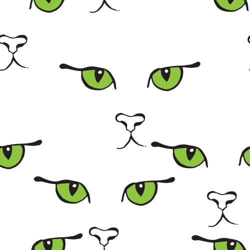 矢量图片 白底猫眼和小鼻子