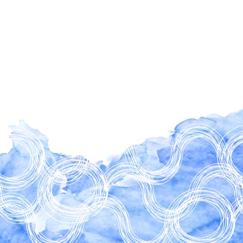 线条。矢量图 蓝色水彩碎片上的白色波浪线，白色留白处可添加文字