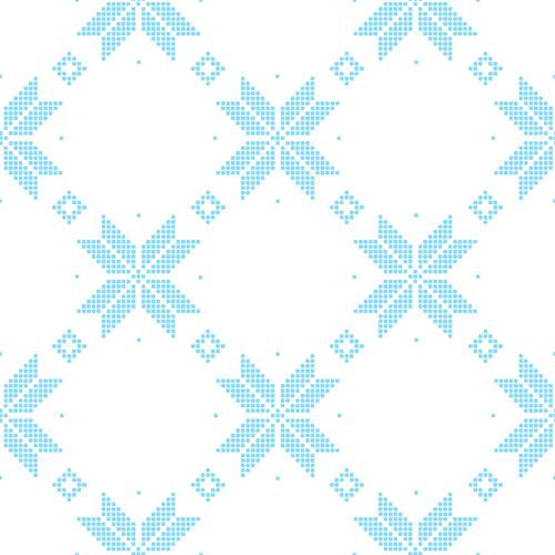 矢量图片 彩色星雪花点缀白底