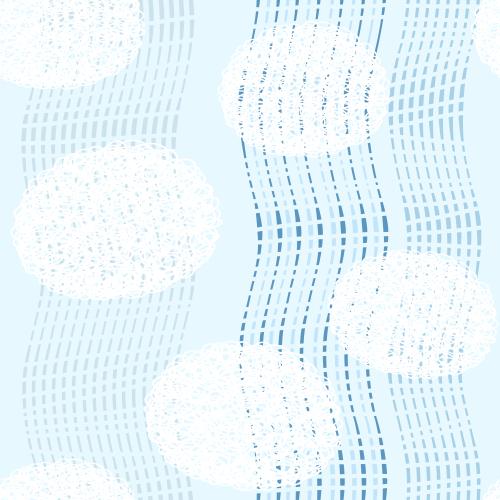 秋天。矢量图 蓝天白云和雨