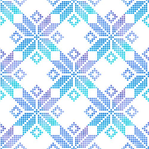 原创位图 水彩星雪花白底
