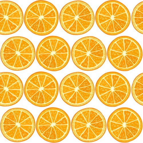 橙子。矢量图 橙片白底