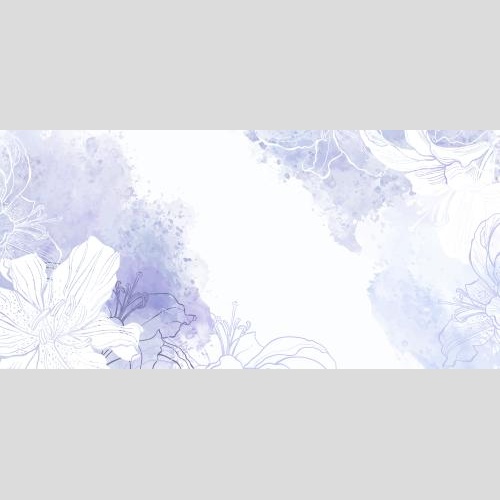 矢量图片 百合，薰衣草色水彩碎片白色背景
