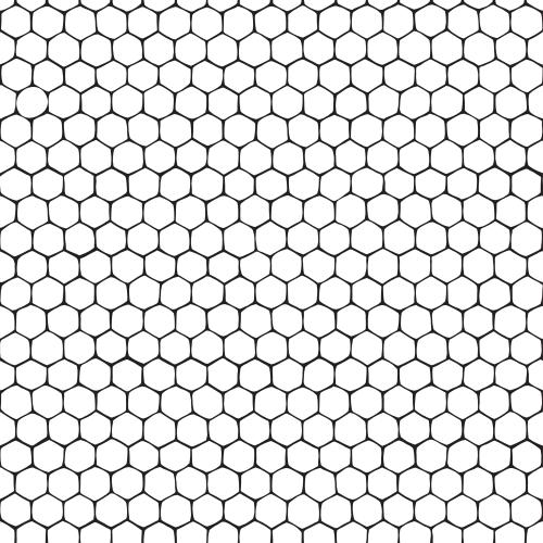 儿童。矢量图 蜂窝 黑色轮廓白底
