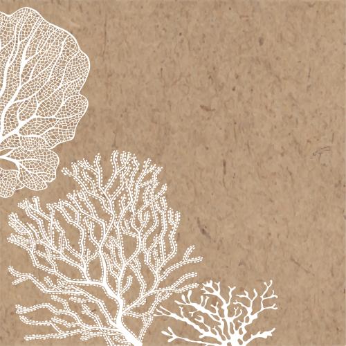 矢量图片 珊瑚色文字牛皮纸贴纸
