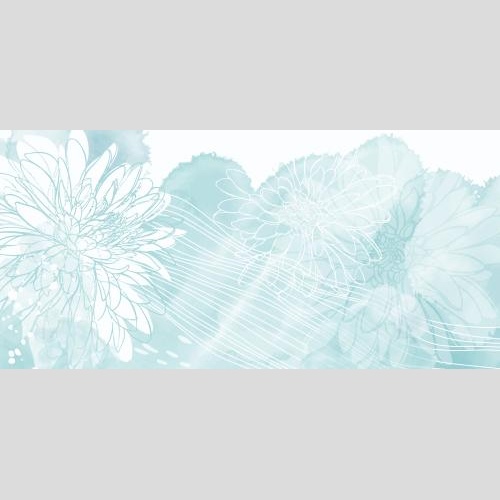 黑眼苏珊花。矢量图 金光菊属装饰元素波浪线天蓝色水彩底纹