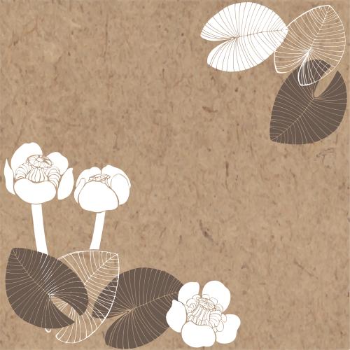 水百合矢量图下载 - 高清可商用矢量图形 睡莲-克raft纸上留白空间-角落构图