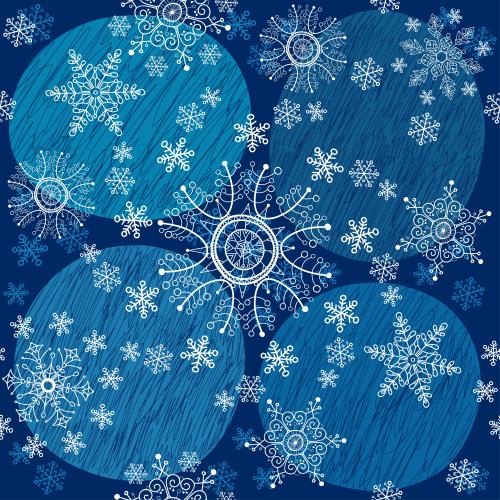 礼物。矢量图 蓝雪花