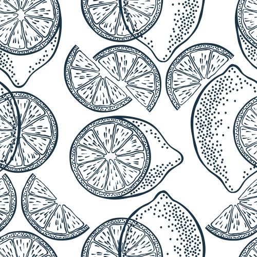 柠檬。矢量图 柠檬轮廓白色