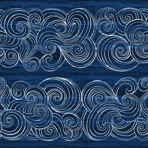 矢量图片 白浪纹理蓝