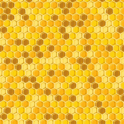 抽象。矢量图 蜂窝-彩色剪影和轮廓