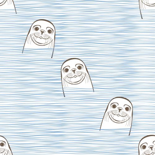 海豹。矢量图 蓝波海豹