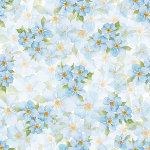 勿忘我花。矢量图 水彩勿忘我