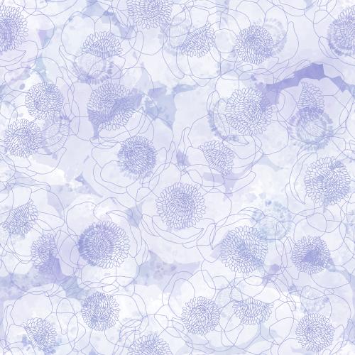 海葵花。矢量图 紫色水彩背景上的海葵、影子和轮廓
