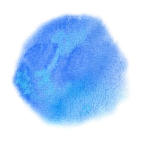 原创位图 圆形蓝色水彩斑点在白色上