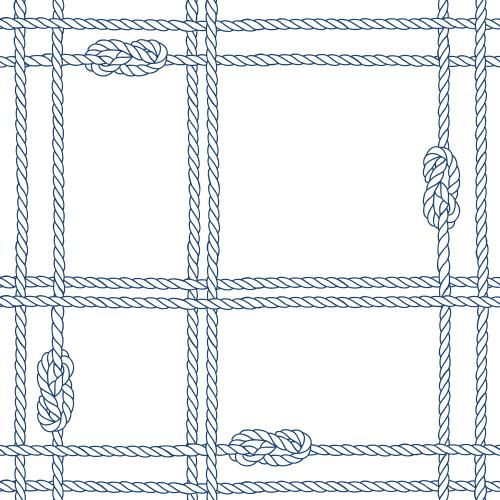 海用绳子。矢量图 相互缠绕与海上结的绳索图案