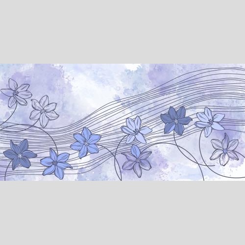 矢量图片 水彩花边艺术