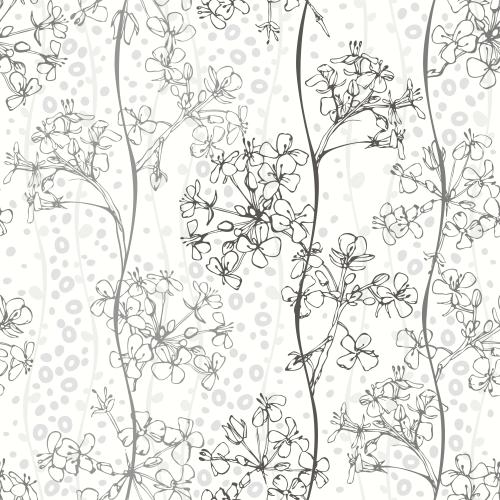 矢量图片 抽象花朵，波浪形垂直线条，白色上的装饰元素
