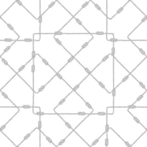 海用绳子。矢量图 缆绳和海上结在白色背景上的几何构图