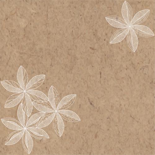 矢量图片 装饰花牛皮纸文字区转角造型