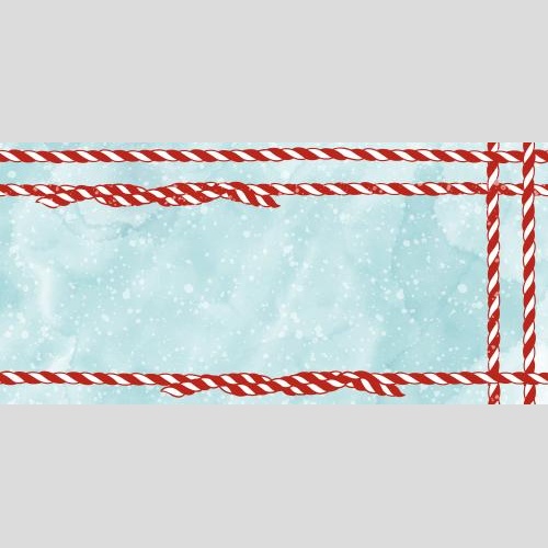 矢量图片 节日红白装饰绳配雪景与文字区域浅蓝色水彩底