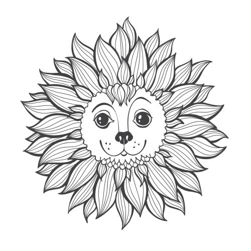 狮子。矢量图 卡通狮子白底